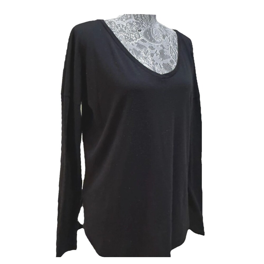 Mudd Womens Small Solid Flowy Blouse Fairycore Witchy Flared Scoop Neck Shirt